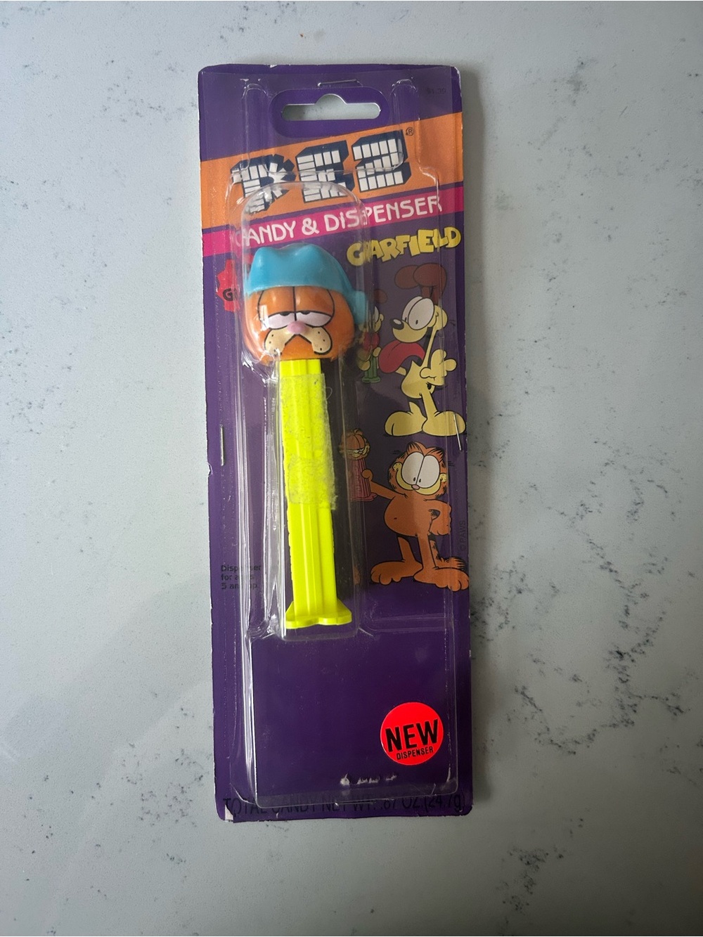 Vintage Garfield Pez Dispenser in original packaging